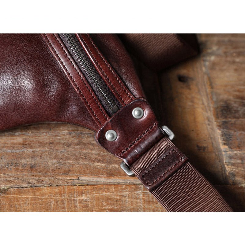 Cowhide Leather Sling Bag for Men