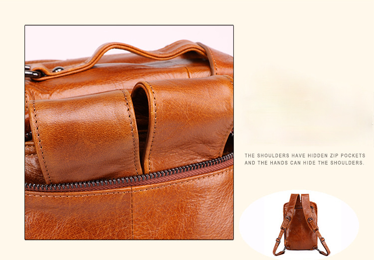 Vintage Men Multi Functional Backpack Business Briefcase