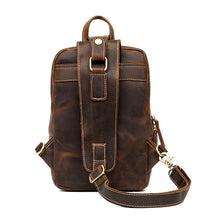 Load image into Gallery viewer, Vintage Leather Sling School Backpack for Men
