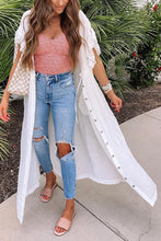 Load image into Gallery viewer, Button Drawstring Waist Maxi Cover Dress
