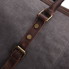 Load image into Gallery viewer, Vintage Canvas Leather Travel Duffel Bag
