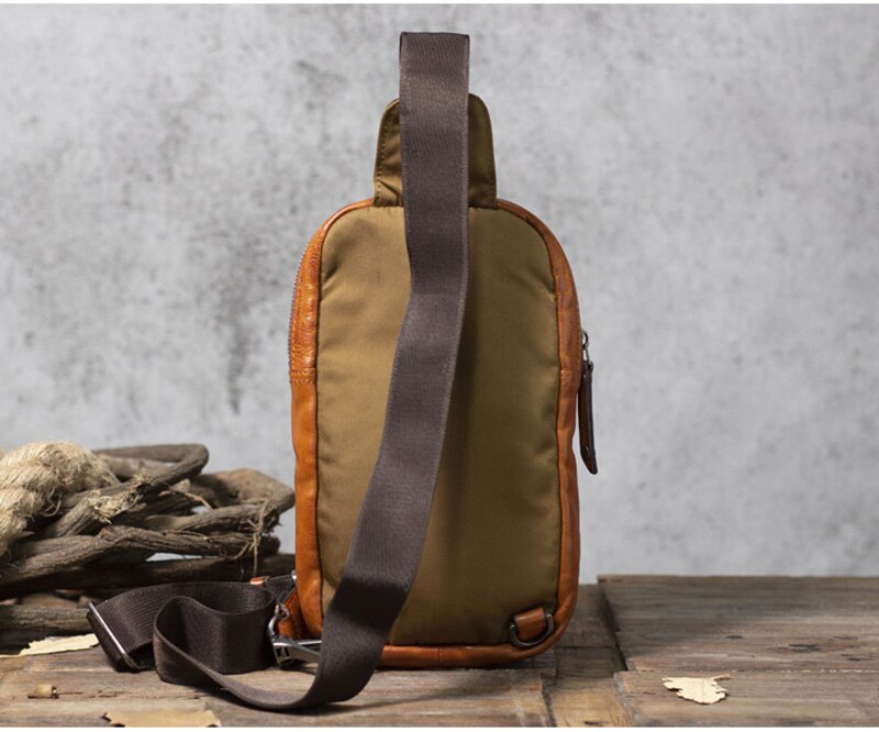 Mens Leather Cross Body Sling Bag