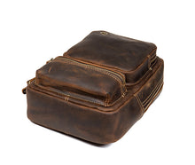 Load image into Gallery viewer, Vintage Leather Sling School Backpack for Men
