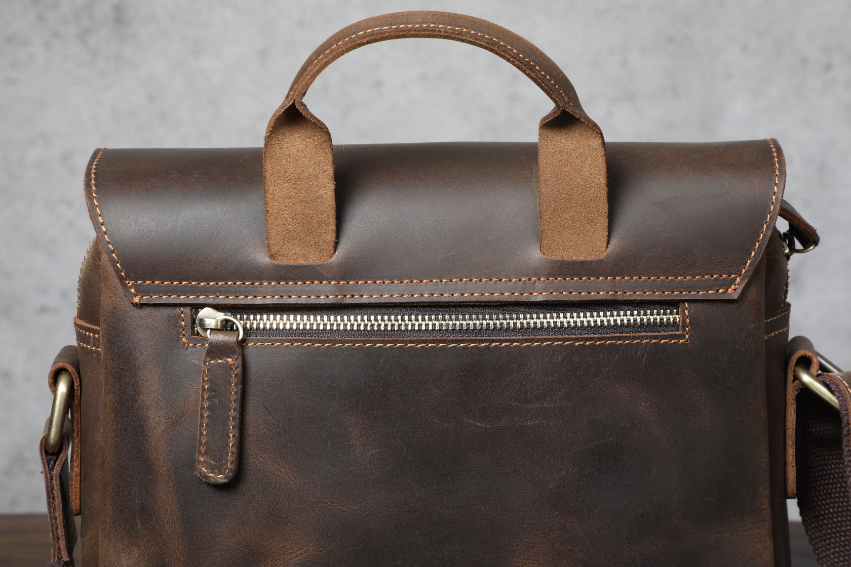 Retro Small Brown Messenger Shoulder Bag