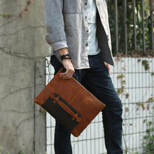 Load image into Gallery viewer, Simple Leather Laptop Handbag
