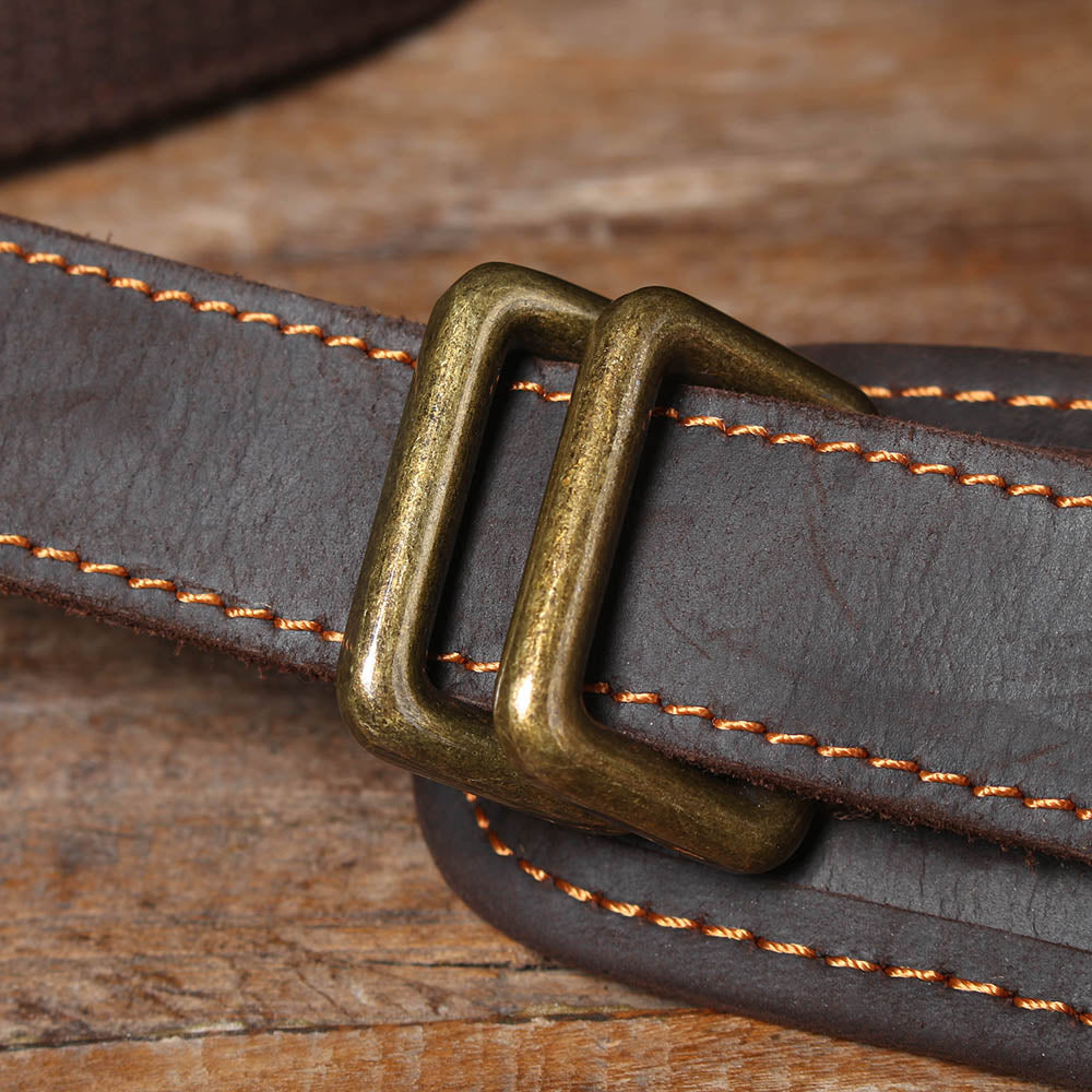 Dark Coffee Leather Full Grain School Backpack