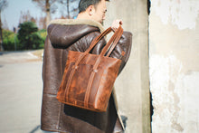 Load image into Gallery viewer, Brown Leather Tote Bag
