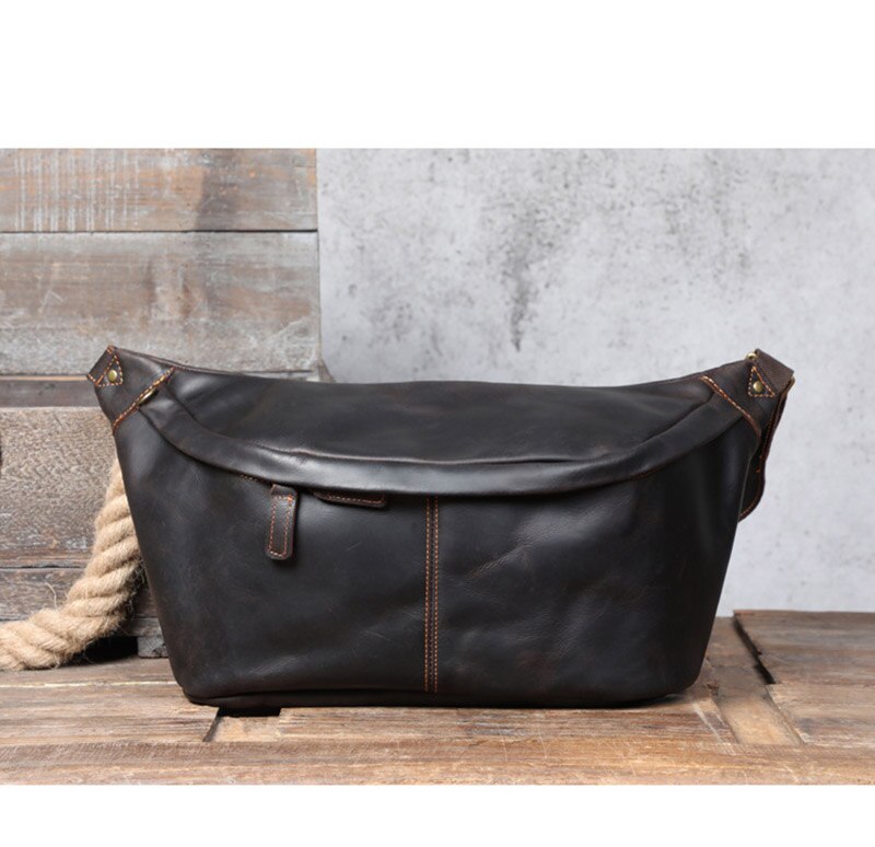 Large Leather Shoulder Cross Body Sling Bag