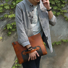 Load image into Gallery viewer, Simple Leather Laptop Handbag
