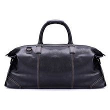 Load image into Gallery viewer, Black Full Grain Travel Weekender Duffel Bag for Men
