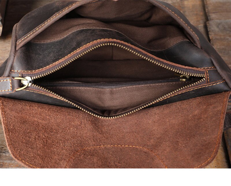 Stylish Vintage Leather Cross Body Bag for Men