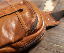 Load image into Gallery viewer, Mens Leather Cross Body Sling Bag
