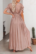 Load image into Gallery viewer, Button Drawstring Waist Maxi Cover Dress
