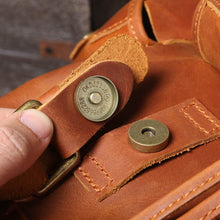 Load image into Gallery viewer, Dark Coffee Leather Full Grain School Backpack

