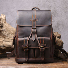 Load image into Gallery viewer, Classic Full Grain Leather School Backpack

