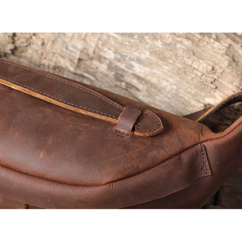 Classic Leather Vintage Cross Body Sling Bag for Men