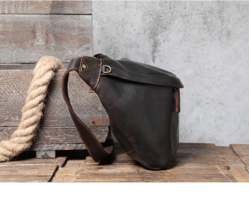 Large Leather Shoulder Cross Body Sling Bag