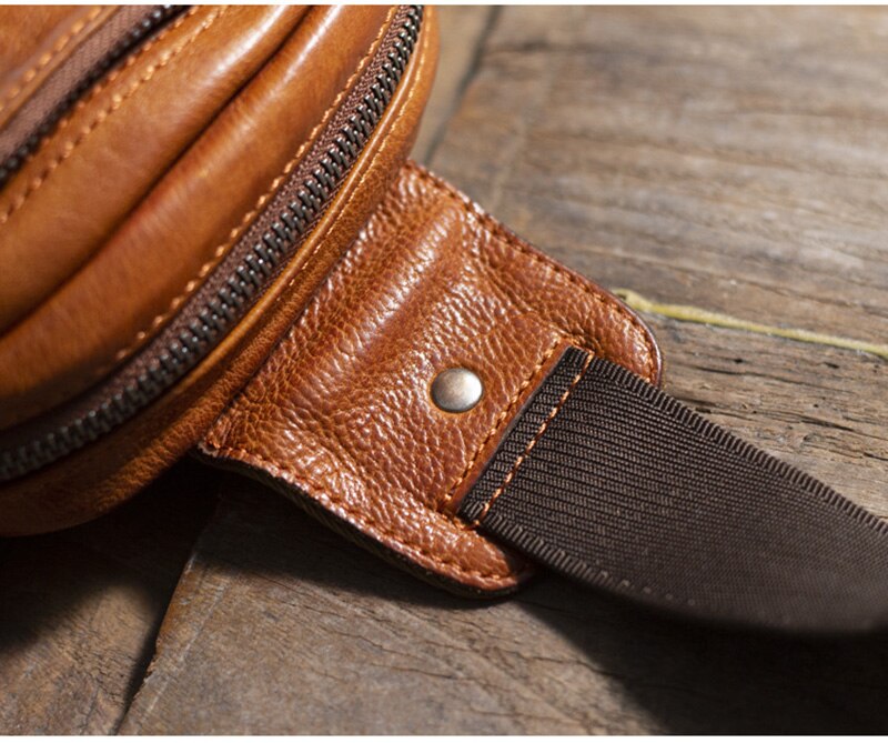 Mens Leather Cross Body Sling Bag