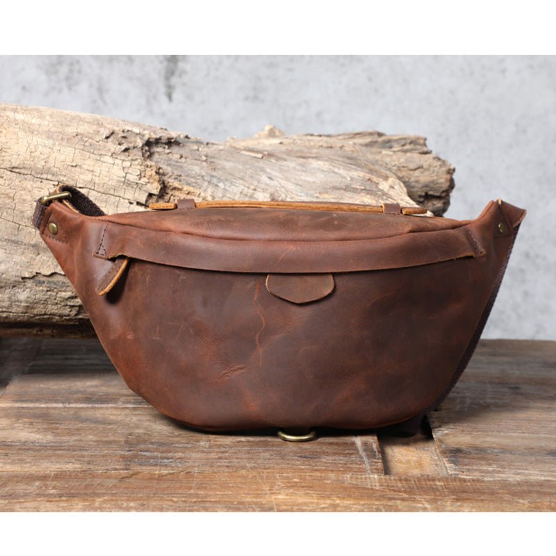 Classic Leather Vintage Cross Body Sling Bag for Men