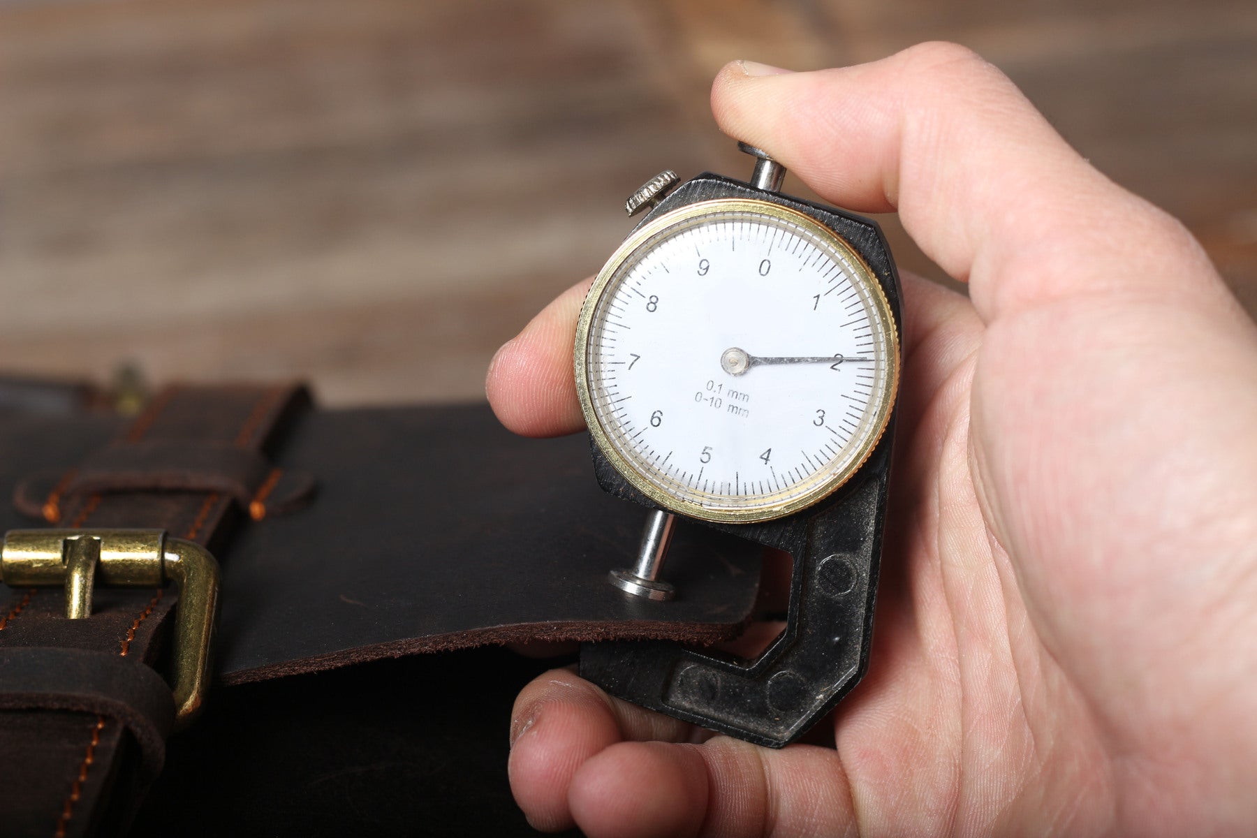 Coffee Leather Laptop Shoulder Bag