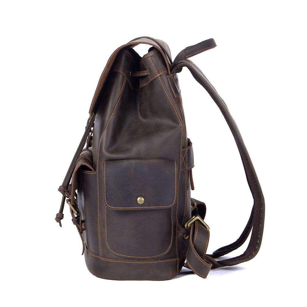 Classic Full Grain Leather School Backpack