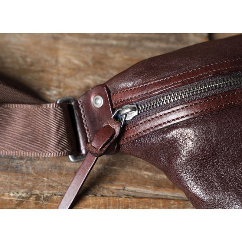 Cowhide Leather Sling Bag for Men