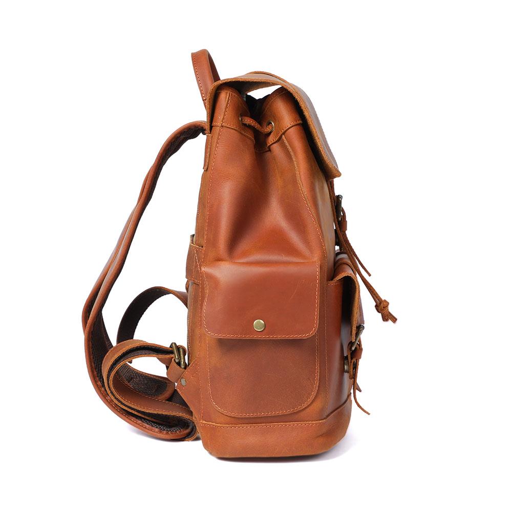 Classic Full Grain Leather School Backpack