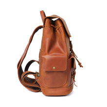 Load image into Gallery viewer, Classic Full Grain Leather School Backpack
