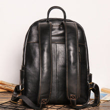 Load image into Gallery viewer, Full Grain Zipper Leather School Backpack Rucksack  Anniversary Gifts Handmade Bags
