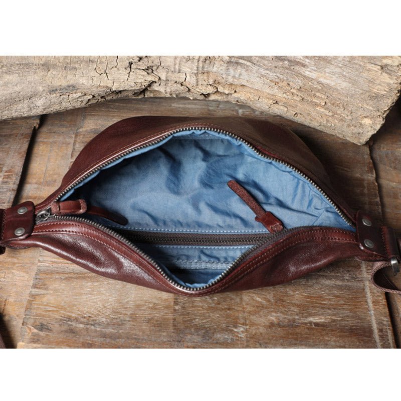 Cowhide Leather Sling Bag for Men