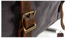 Load image into Gallery viewer, Vintage Large Storage Leather Canvas Travel Duffel Bag
