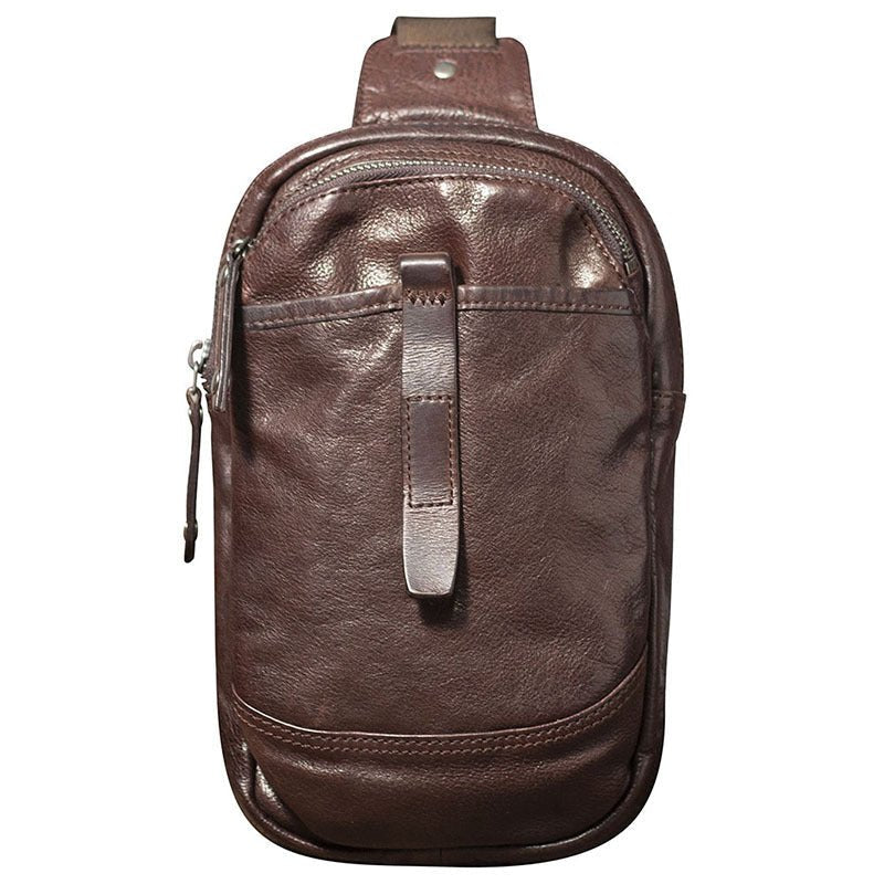 Mens Leather Cross Body Sling Bag