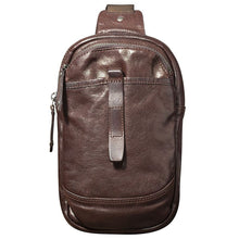 Load image into Gallery viewer, Mens Leather Cross Body Sling Bag
