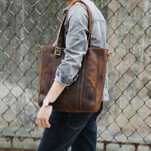 Load image into Gallery viewer, Vintage Leather Tote Bag
