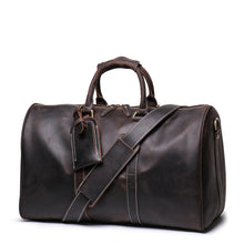 Load image into Gallery viewer, Birthday Gift Simple Vintage Leather Duffel Travel Weekender Bag
