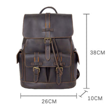 Load image into Gallery viewer, Classic Full Grain Leather School Backpack
