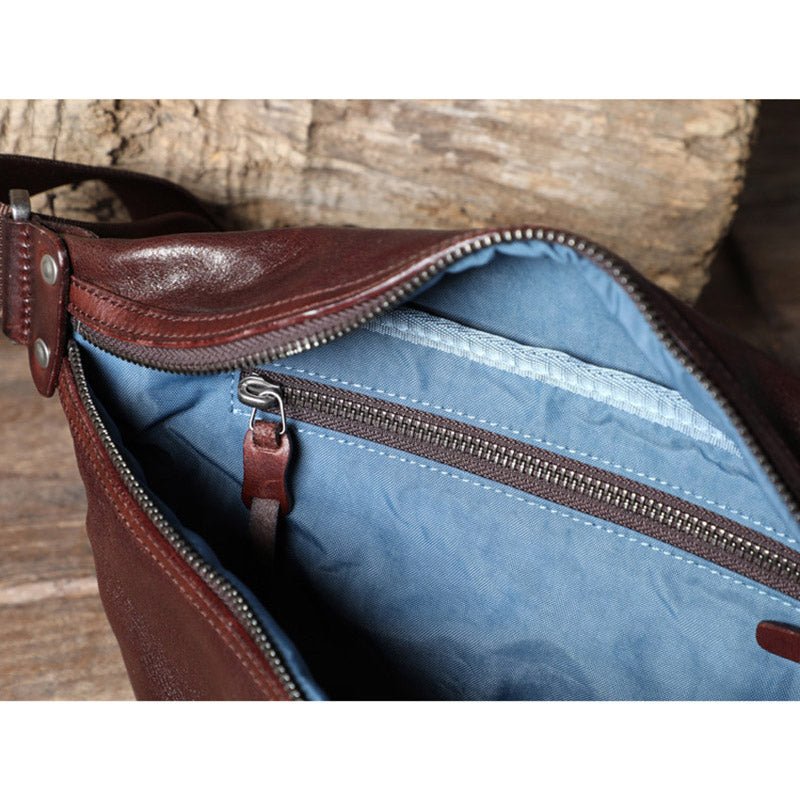 Cowhide Leather Sling Bag for Men