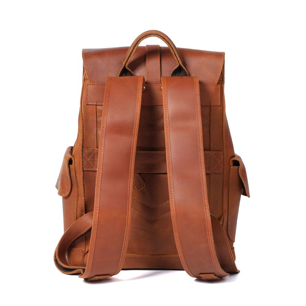 Classic Full Grain Leather School Backpack