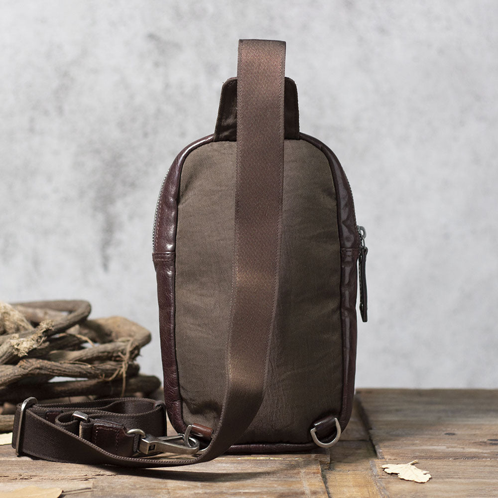 Mens Leather Cross Body Sling Bag