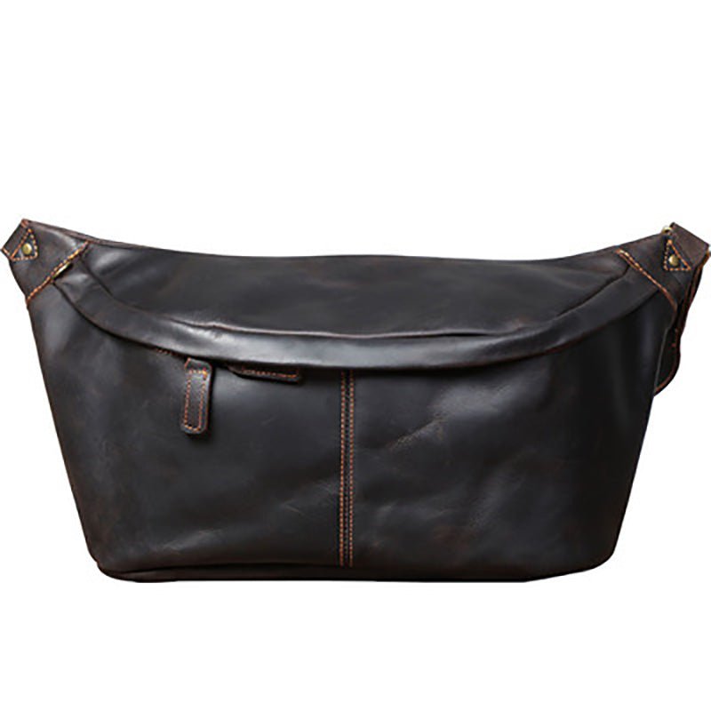 Large Leather Shoulder Cross Body Sling Bag