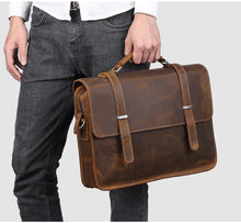 Load image into Gallery viewer, Vintage Leather Business Briefcase Laptop
