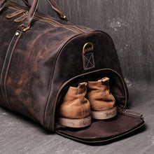Load image into Gallery viewer, Large Leather Duffel bag
