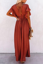 Load image into Gallery viewer, Button Drawstring Waist Maxi Cover Dress
