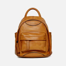 Load image into Gallery viewer, Vintage Ladies Mini Brown Leather Backpack Purse Small Leather Backpacks for Women

