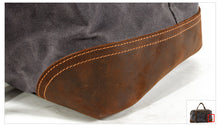 Load image into Gallery viewer, Vintage Large Storage Leather Canvas Travel Duffel Bag
