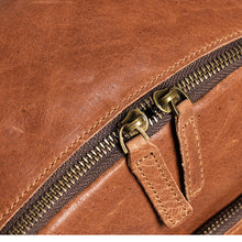 Load image into Gallery viewer, Full Grain Zipper Leather School Backpack Rucksack  Anniversary Gifts Handmade Bags
