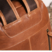 Load image into Gallery viewer, Full Grain Zipper Leather School Backpack Rucksack  Anniversary Gifts Handmade Bags

