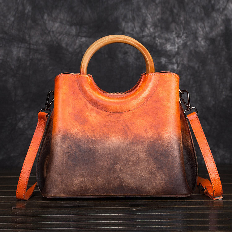 Unique Dyed Leather Women Handbag Purse for Women