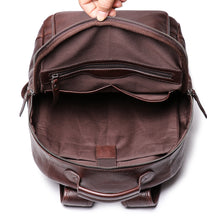 Load image into Gallery viewer, Handmade Full Grain Leather School Backpack for Men Laptop Bag Travel Backpack

