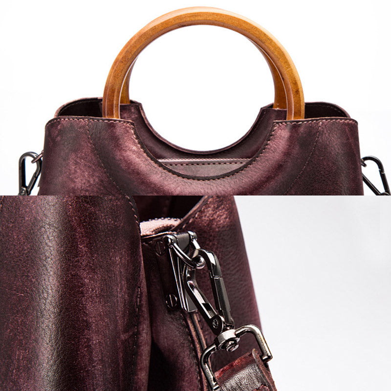 Unique Dyed Leather Women Handbag Purse for Women
